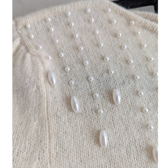 Vintage Rabbit Hair Angora pearl sweater - Picture 3 of 6